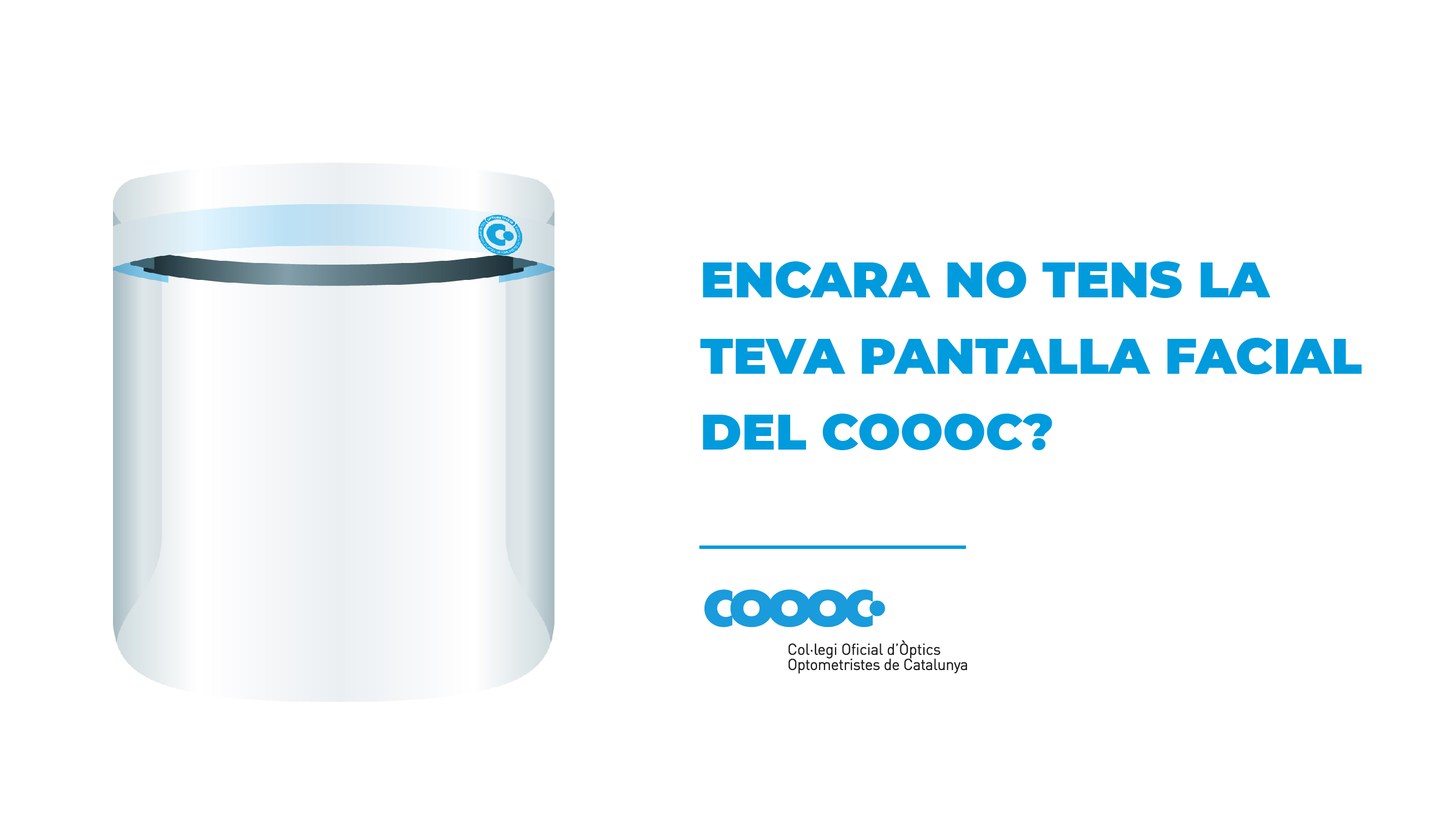 Protegeix-te amb la pantalla facial protectora corporativa del COOOC